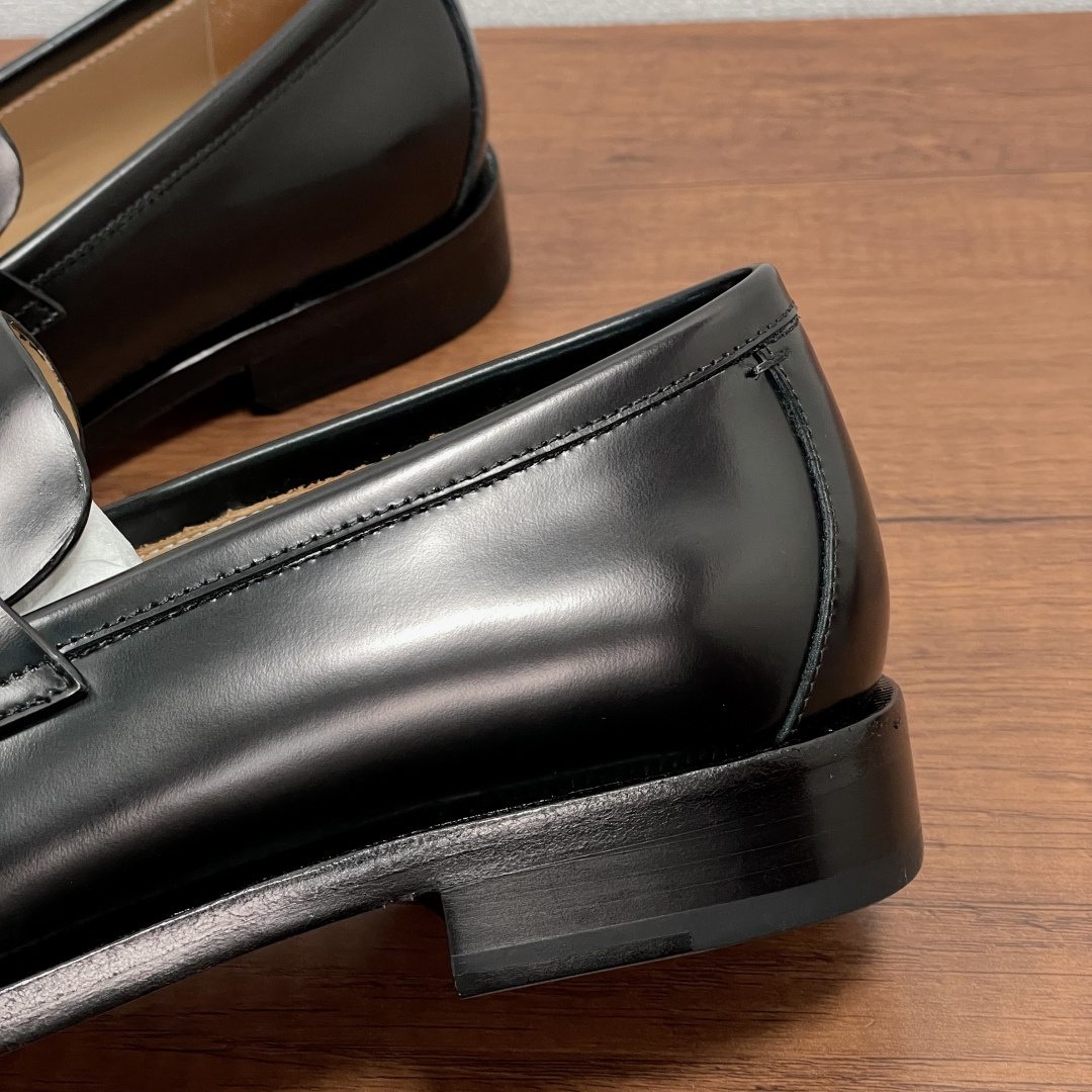 Zegna Men's Black Apron-Toe Loafers