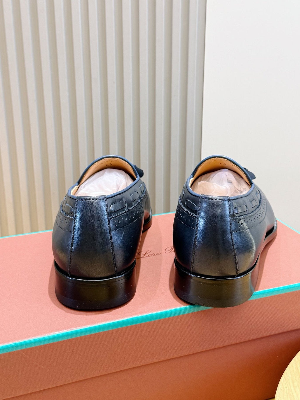 Loro Piana Navy Blue Tassel Loafers