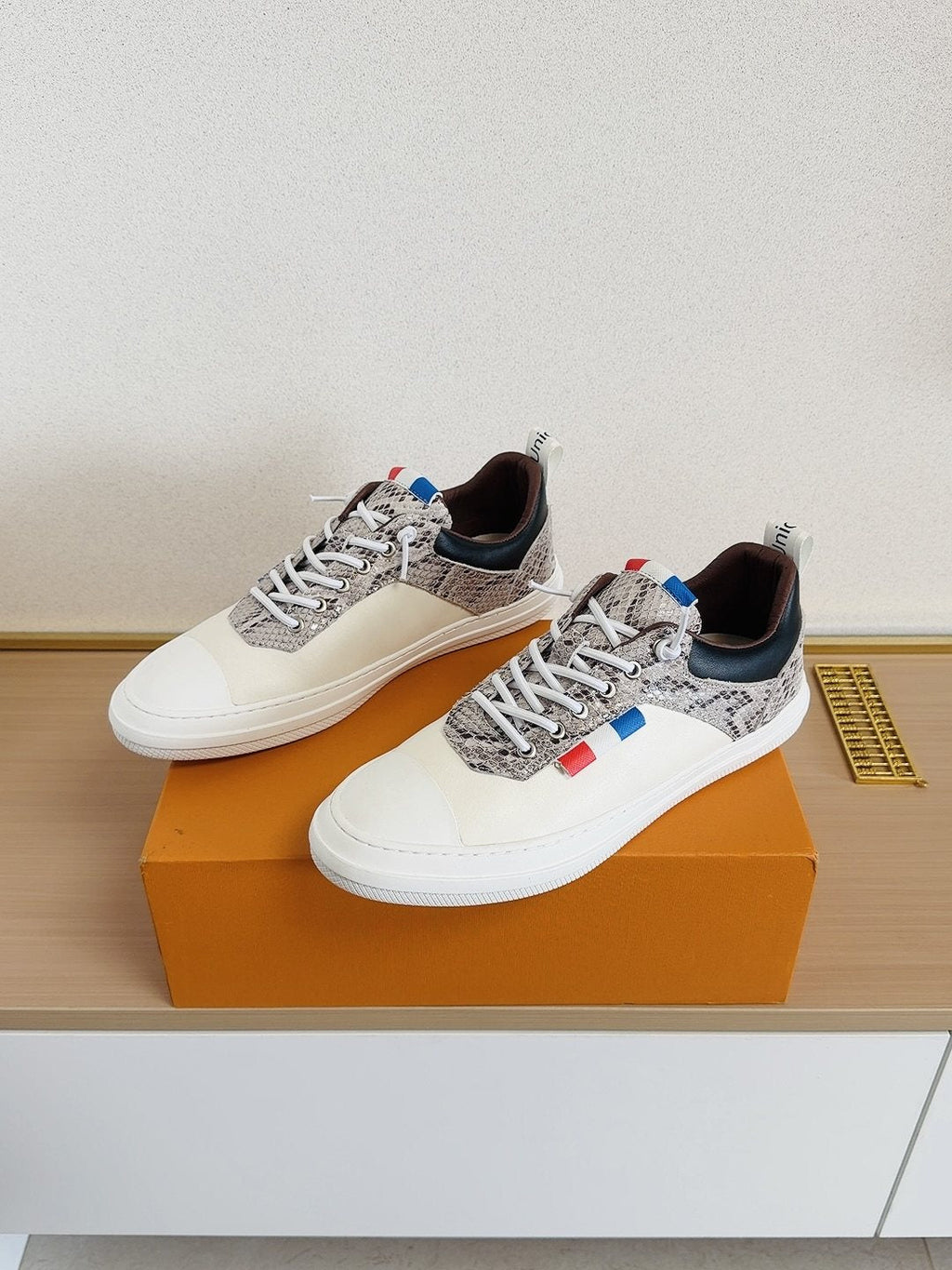 Louis Vuitton Men's Patterned-Panel Low-Top Sneakers