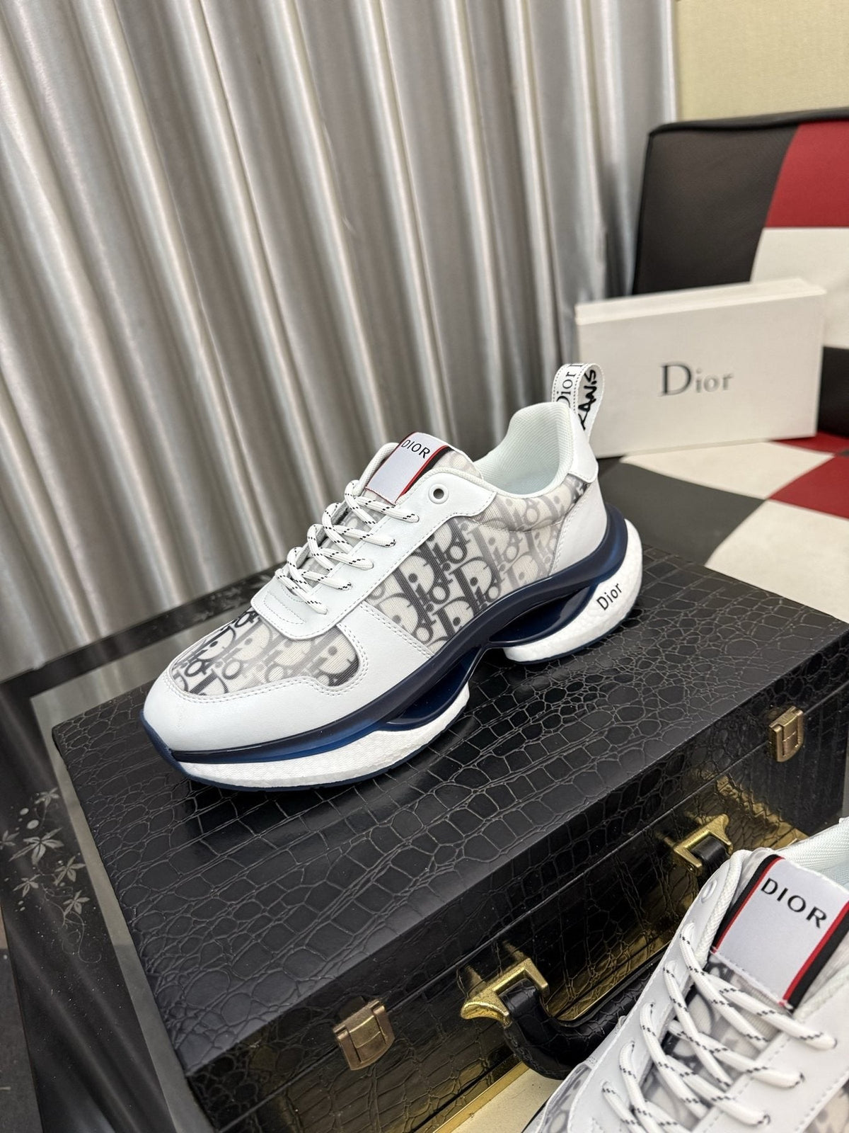 Dior Patterned Panel Sneakers