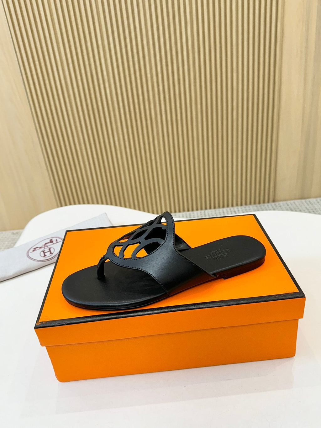Hermès Cutout Strap Thong Sandals