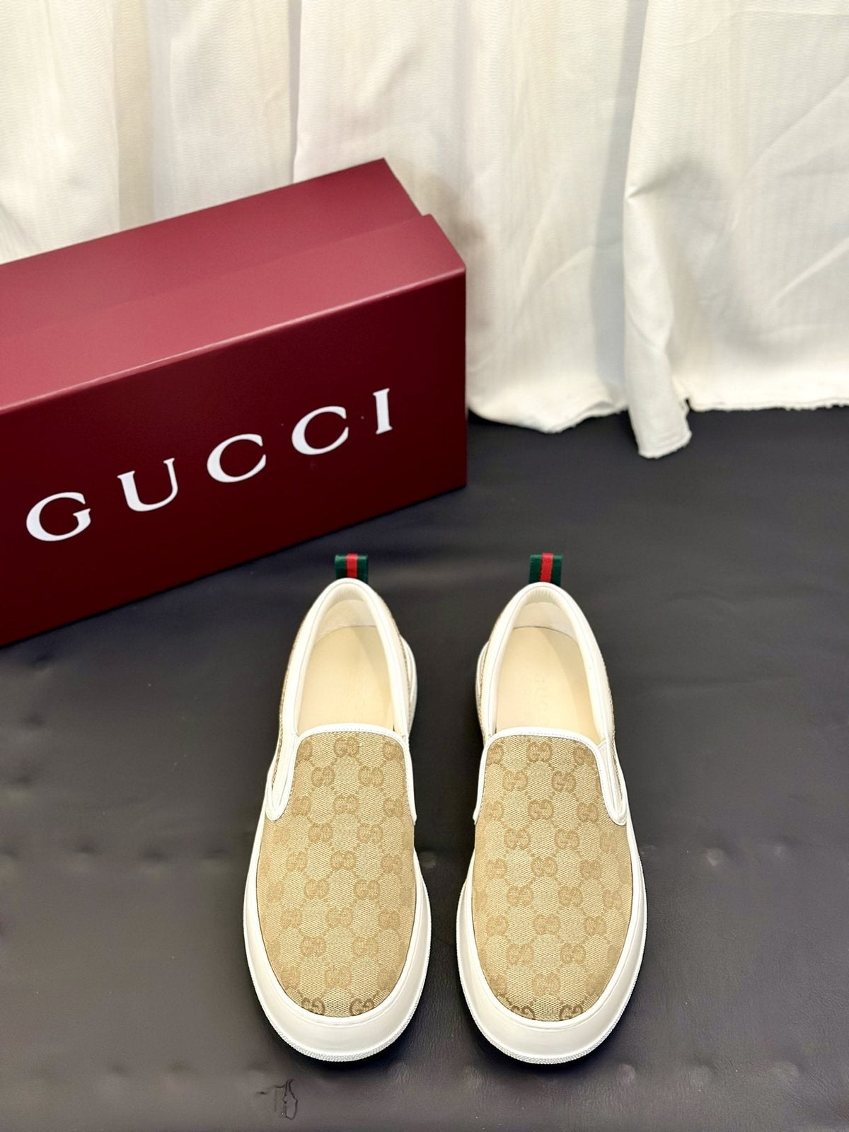 Gucci Patterned Slip-On Shoes