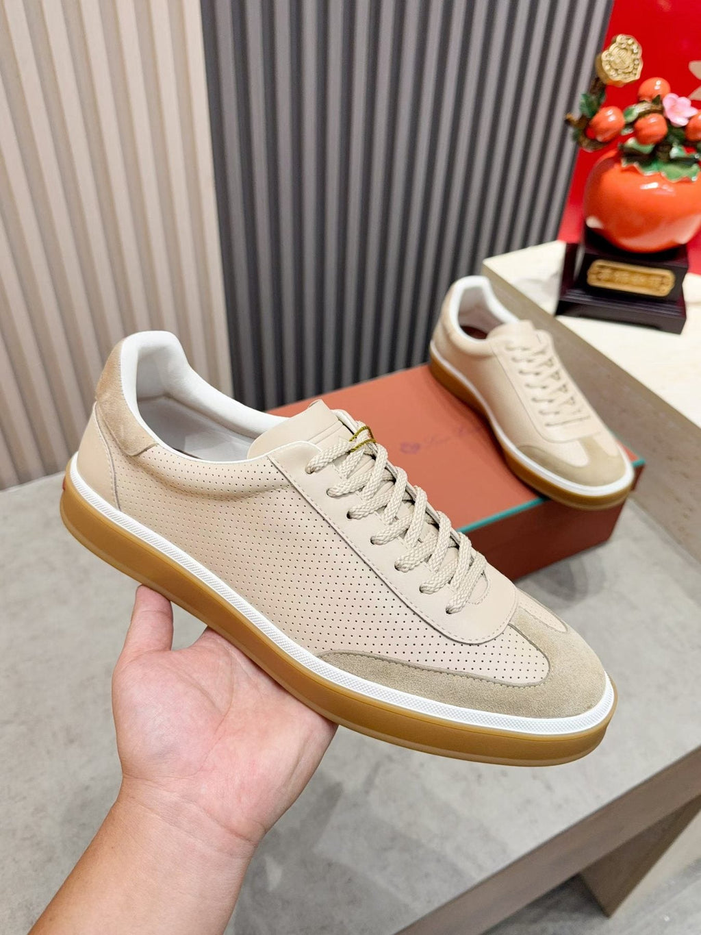 Loro Piana Tennis Walk Low-Top Sneakers