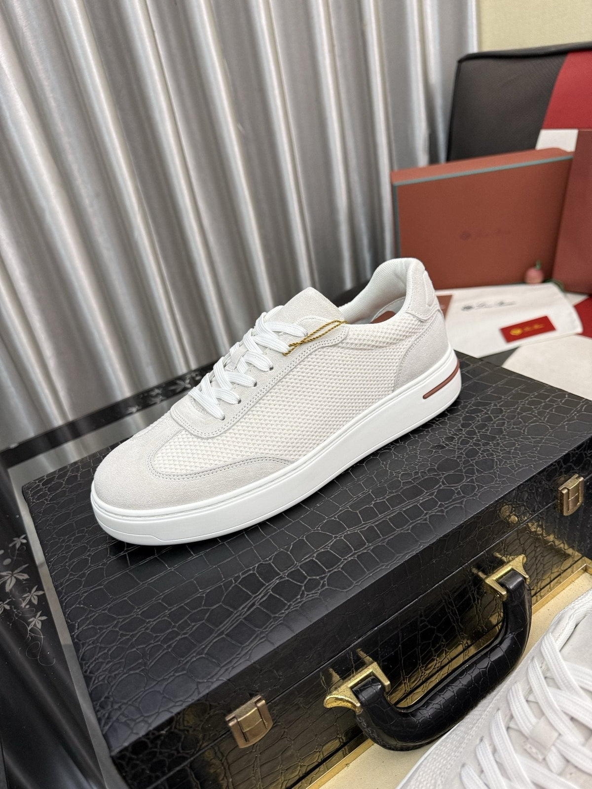 Textured Low-Top Sneakers