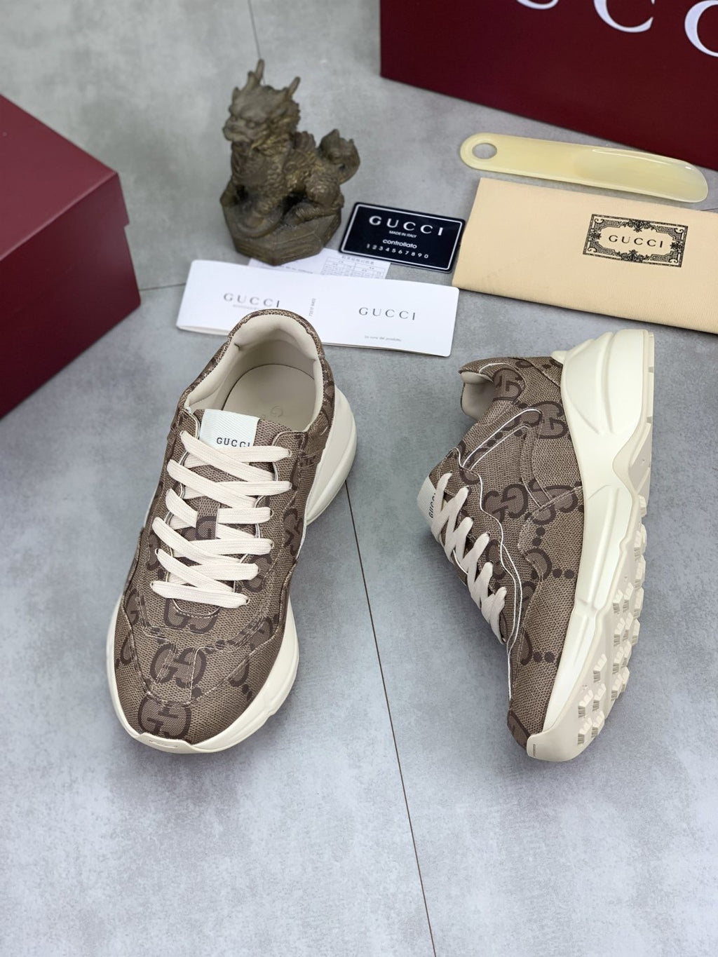 Gucci Patterned Chunky Sneakers