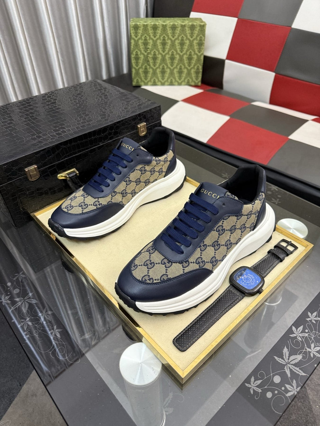 Gucci Monogram Chunky Sole Sneakers