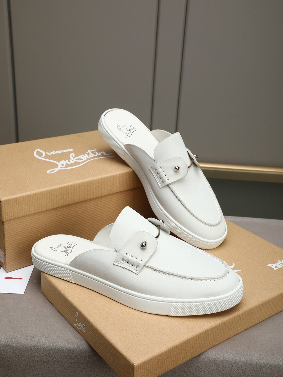 Christian Louboutin Buckle-Strap Slip-On Mules