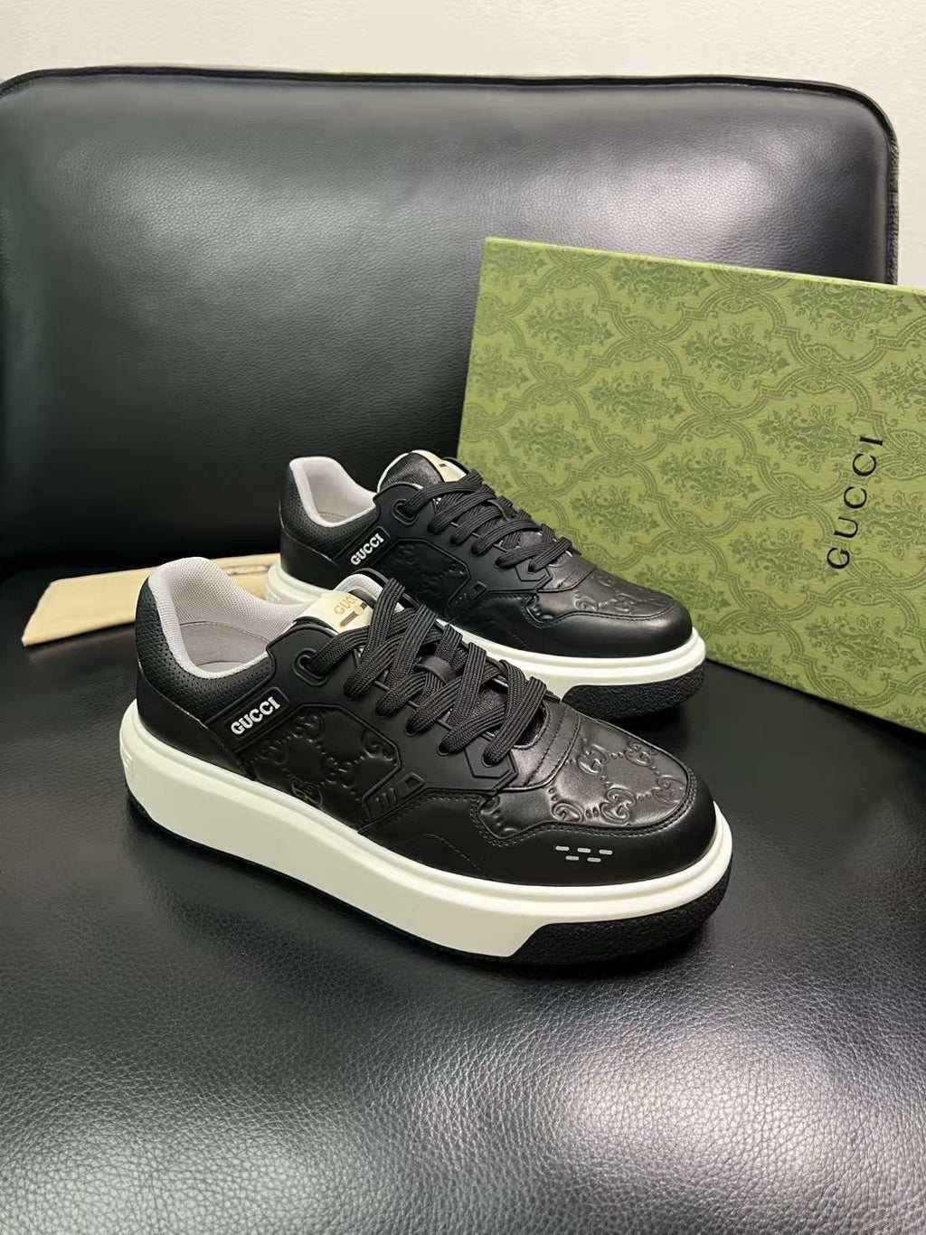 Gucci Embossed Low-Top Sneakers