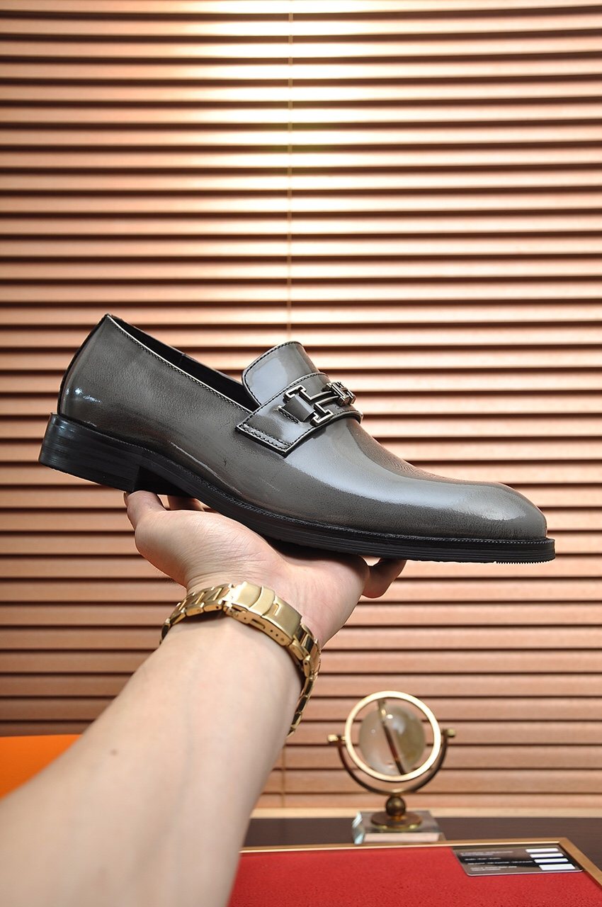 Hermès Men's H-Hardware Leather Loafers