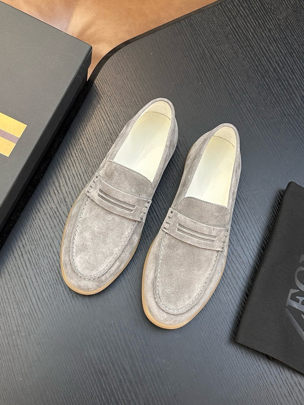 Zegna Suede Slip-On Loafers