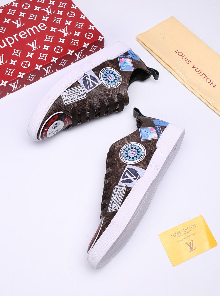 Louis Vuitton Black Graphic Low-Top Sneakers