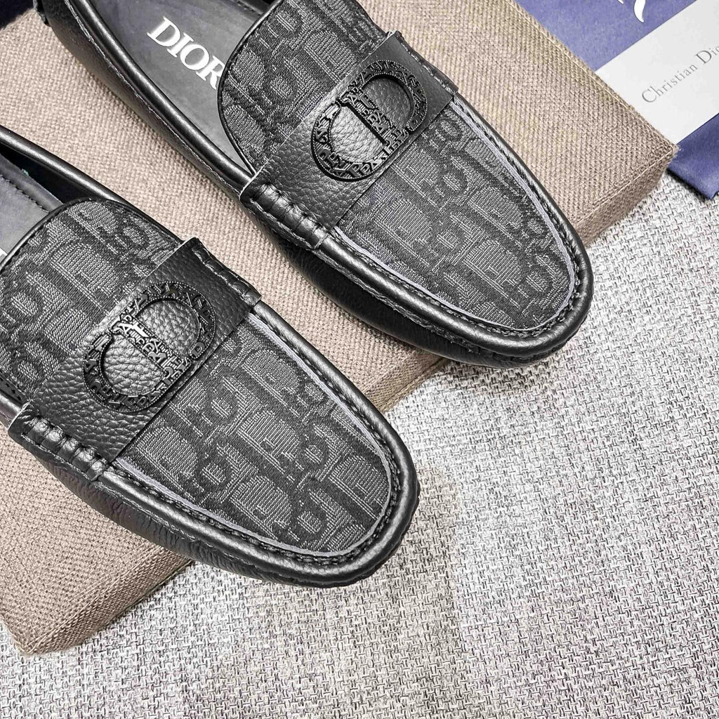 Dior Patterned Vamp Loafers