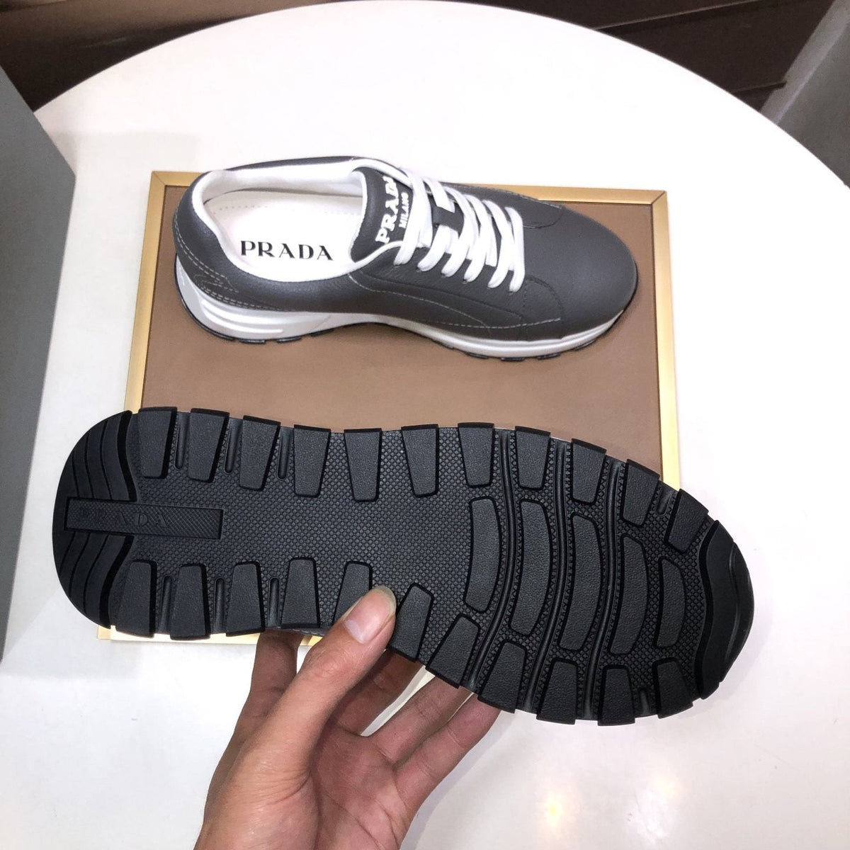 Prada Quilted Low-Top Sneakers
