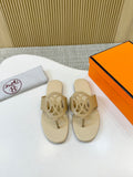 Hermès Cutout Strap Slide Sandals