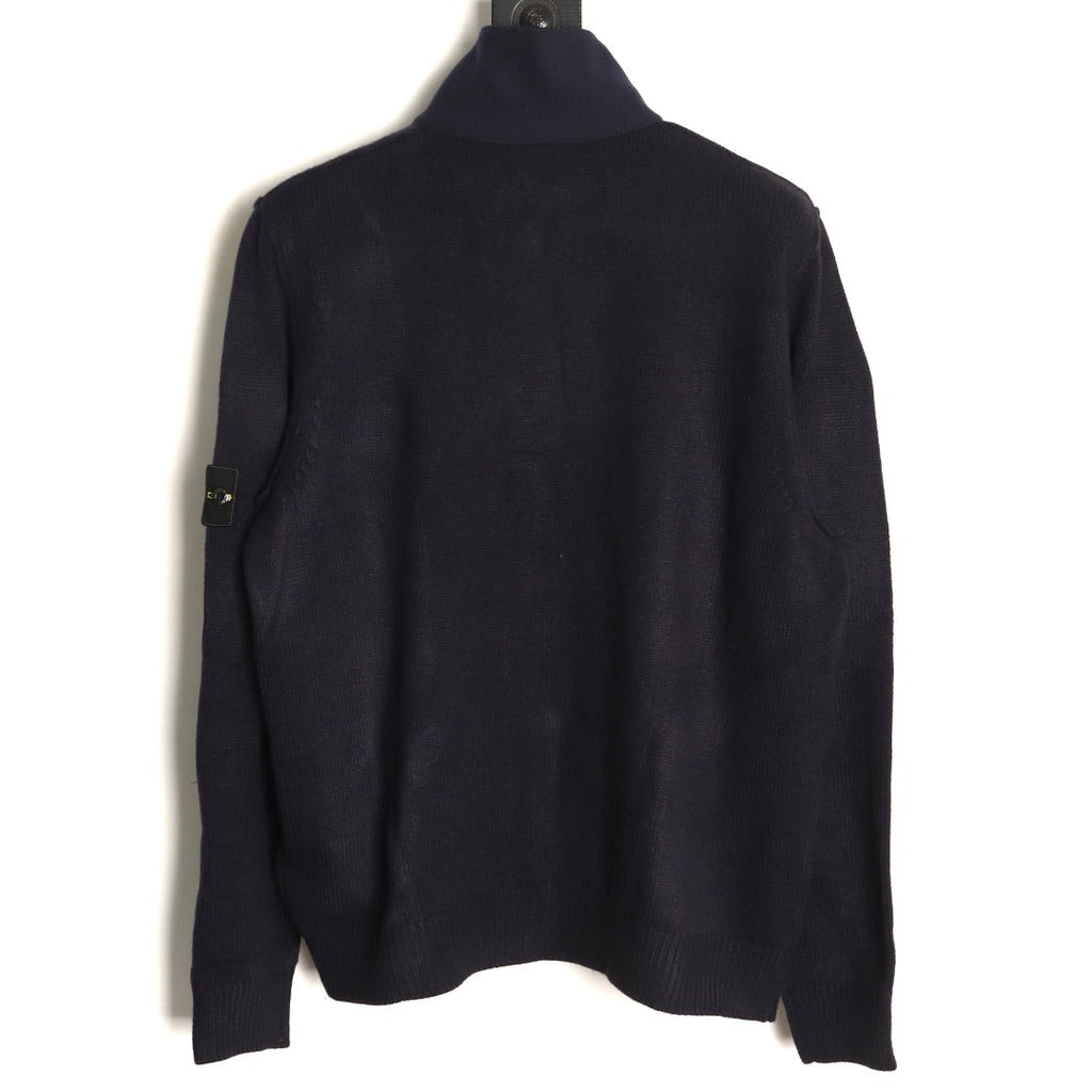 Stone Island Button-Front Knit Cardigan - Black