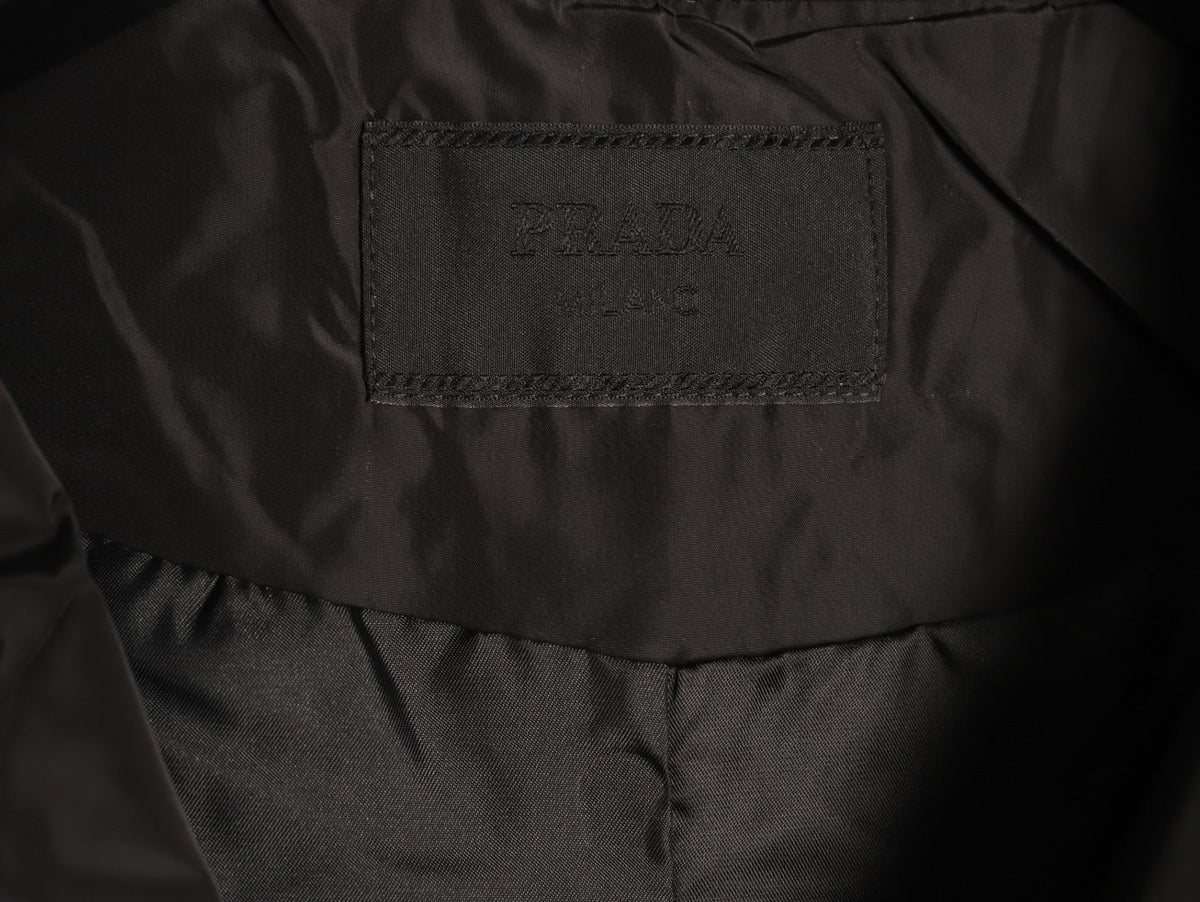 Prada Triangle-Emblem Pocket-Detail Zip Jacket - Black