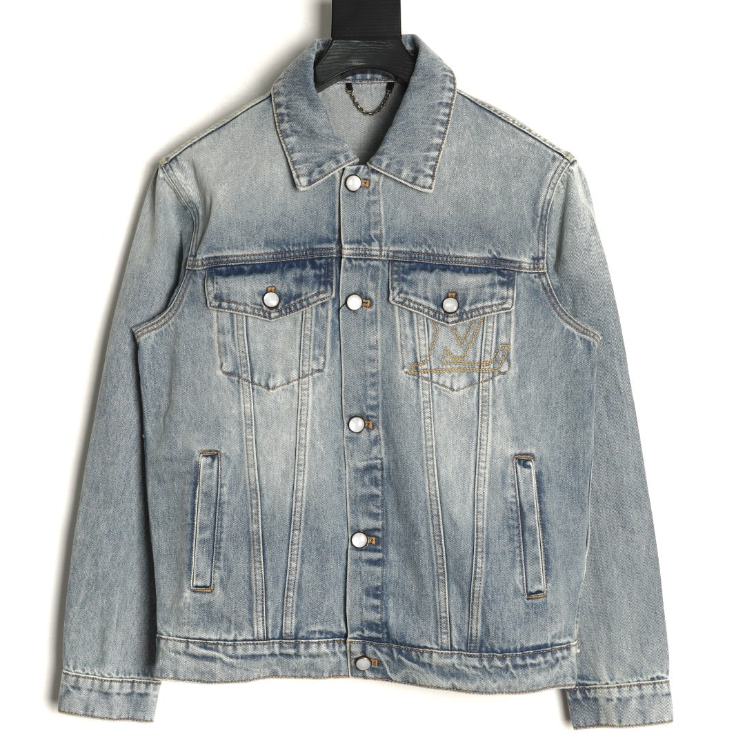 Louis Vuitton Truck-Detail Denim Jacket - Washed Gray