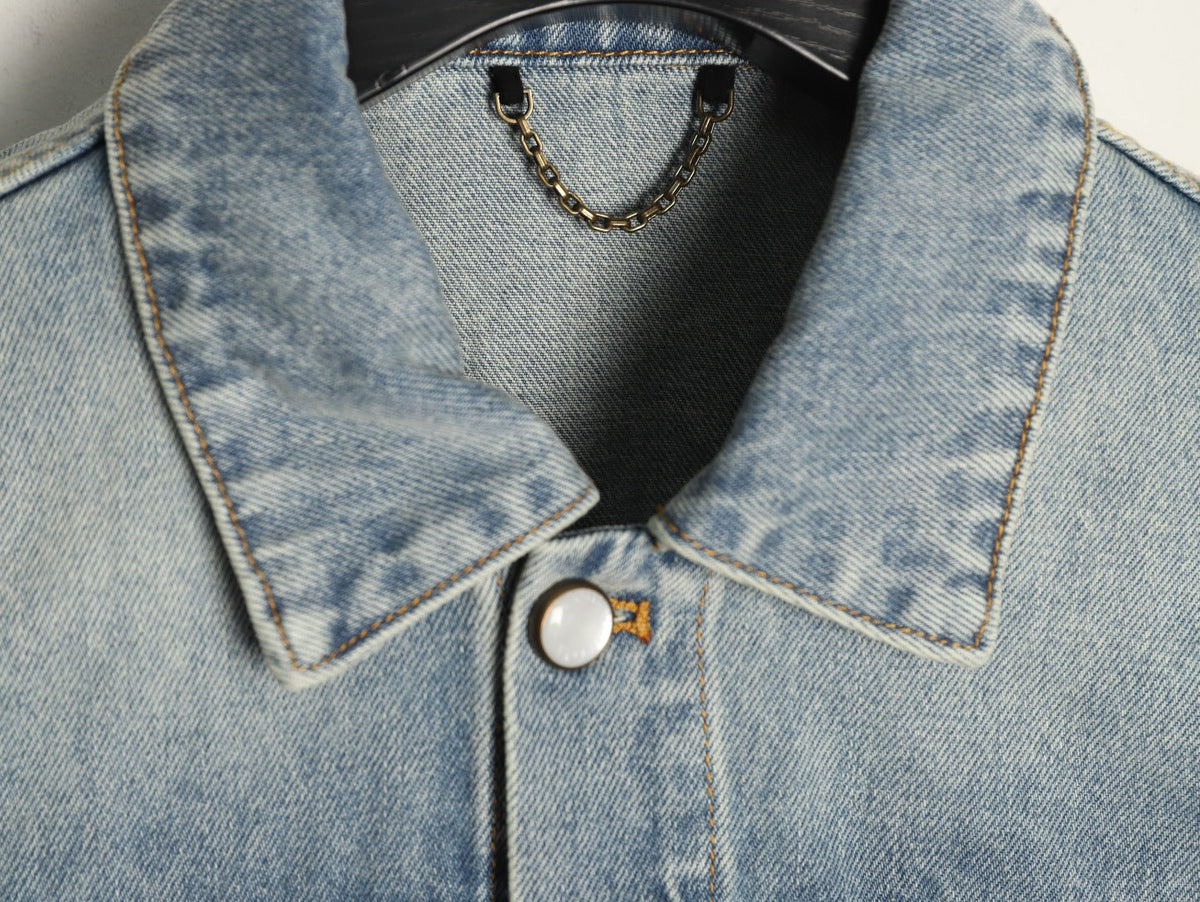 Louis Vuitton Truck-Detail Denim Jacket - Washed Gray