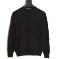 Louis Vuitton Tonal Relief-Style Crewneck Knit Sweater - Black