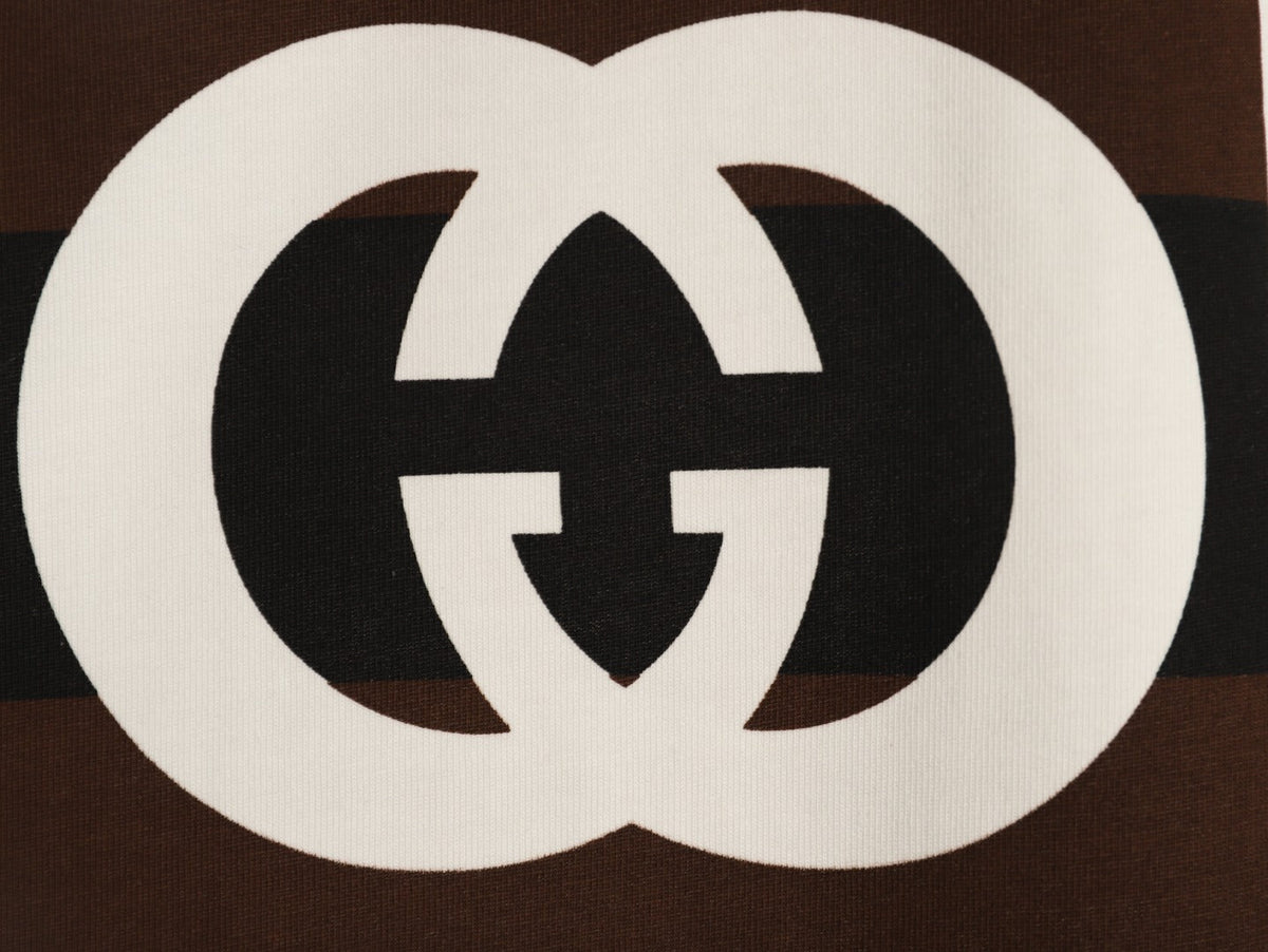 Gucci Interlocking-G Square Lettering T-Shirt - Cream and Black